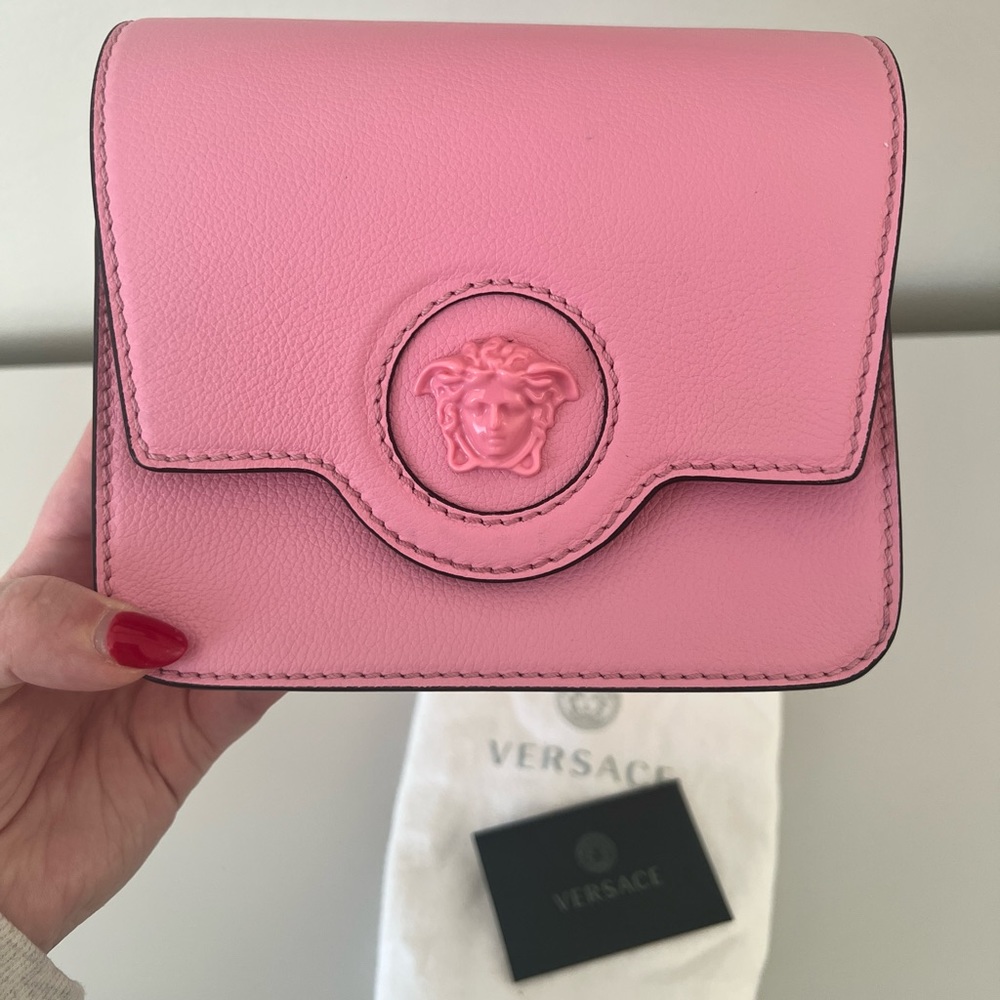 Versace La Medusa Pink Accordion Bag NWT